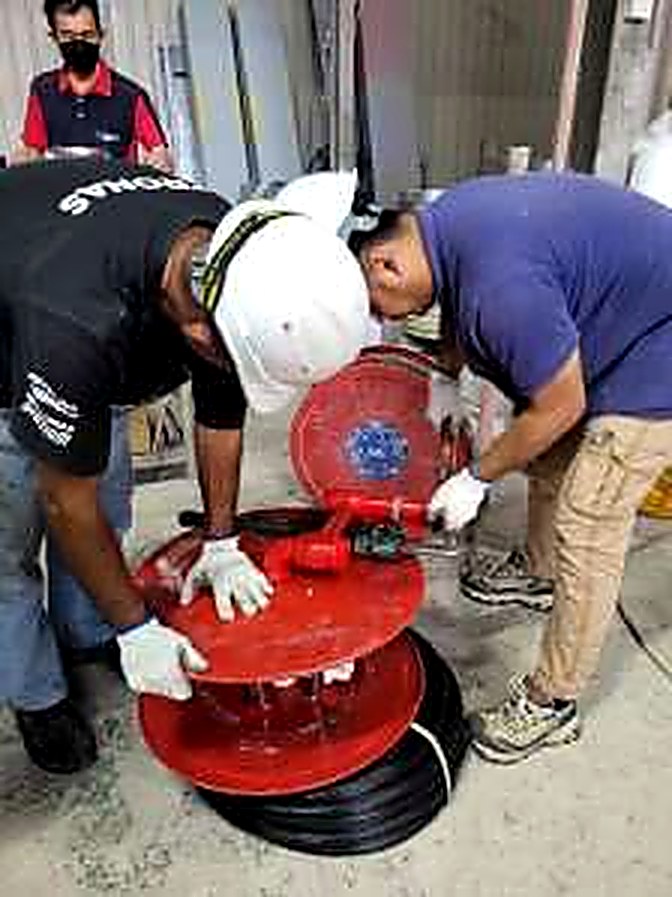 Fire hose reel servicing